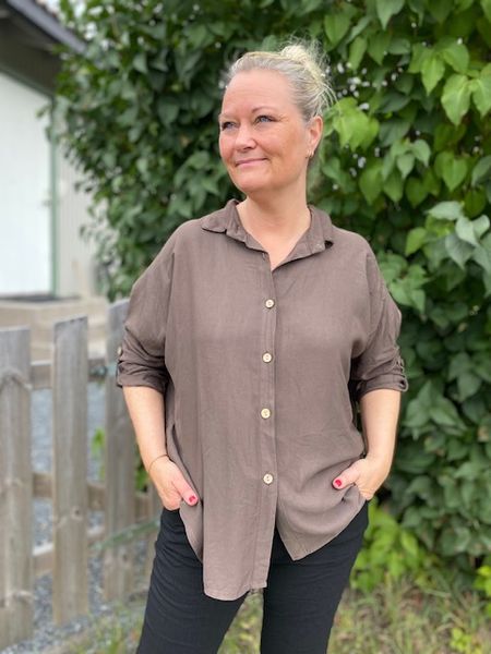 Hovedbilde Viskosebluse, brun