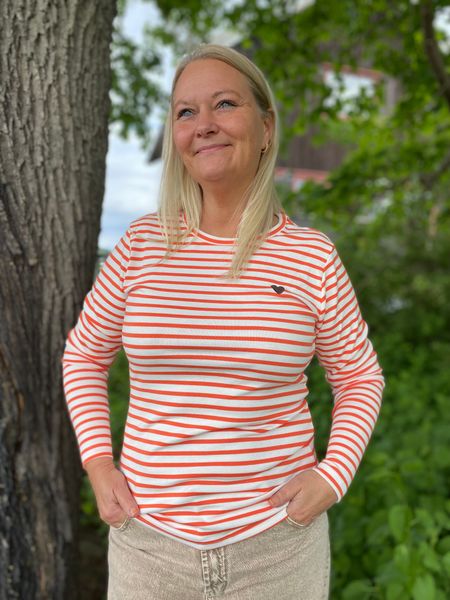 Hovedbilde KA Liddy T-shirt, Chalk/Tigerlilly