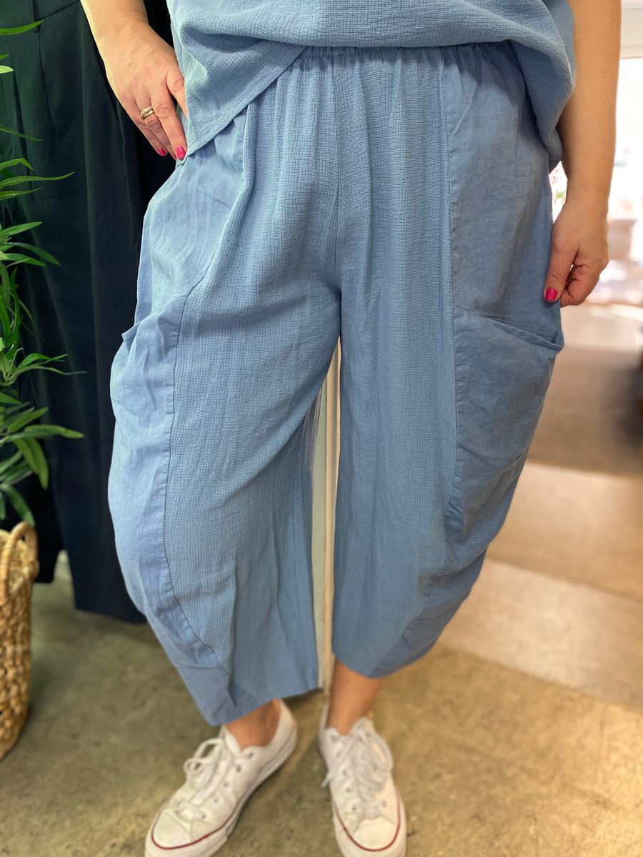 Ninni linbukse, jeans blå