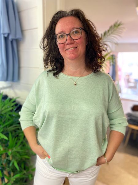 Hovedbilde Mila SZ Pullover 3/4 erme, pastell grønn