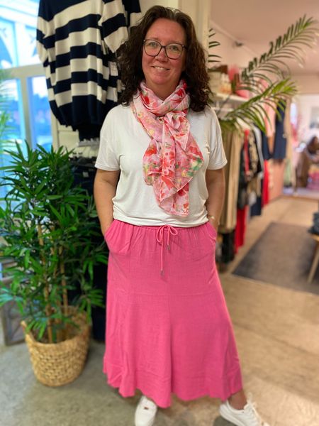 Hovedbilde Ida lin/viskose skjørt, cerise rosa