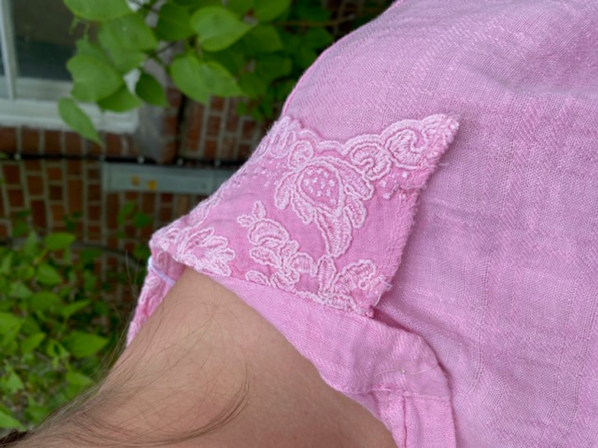 Linbluse, rosa