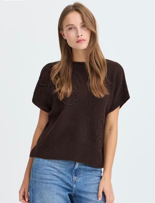 Hovedbilde BY omea vest/slipover - java melange/brun