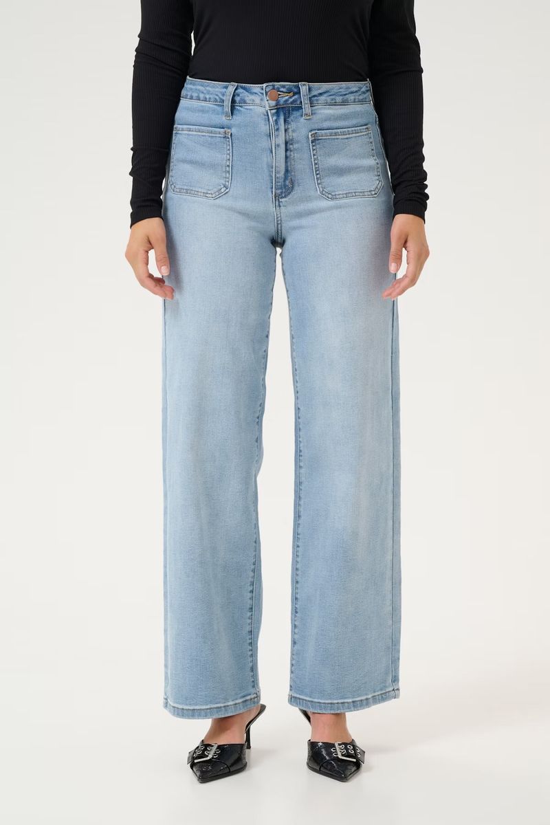KA Karla HW Wide jeans, light blue