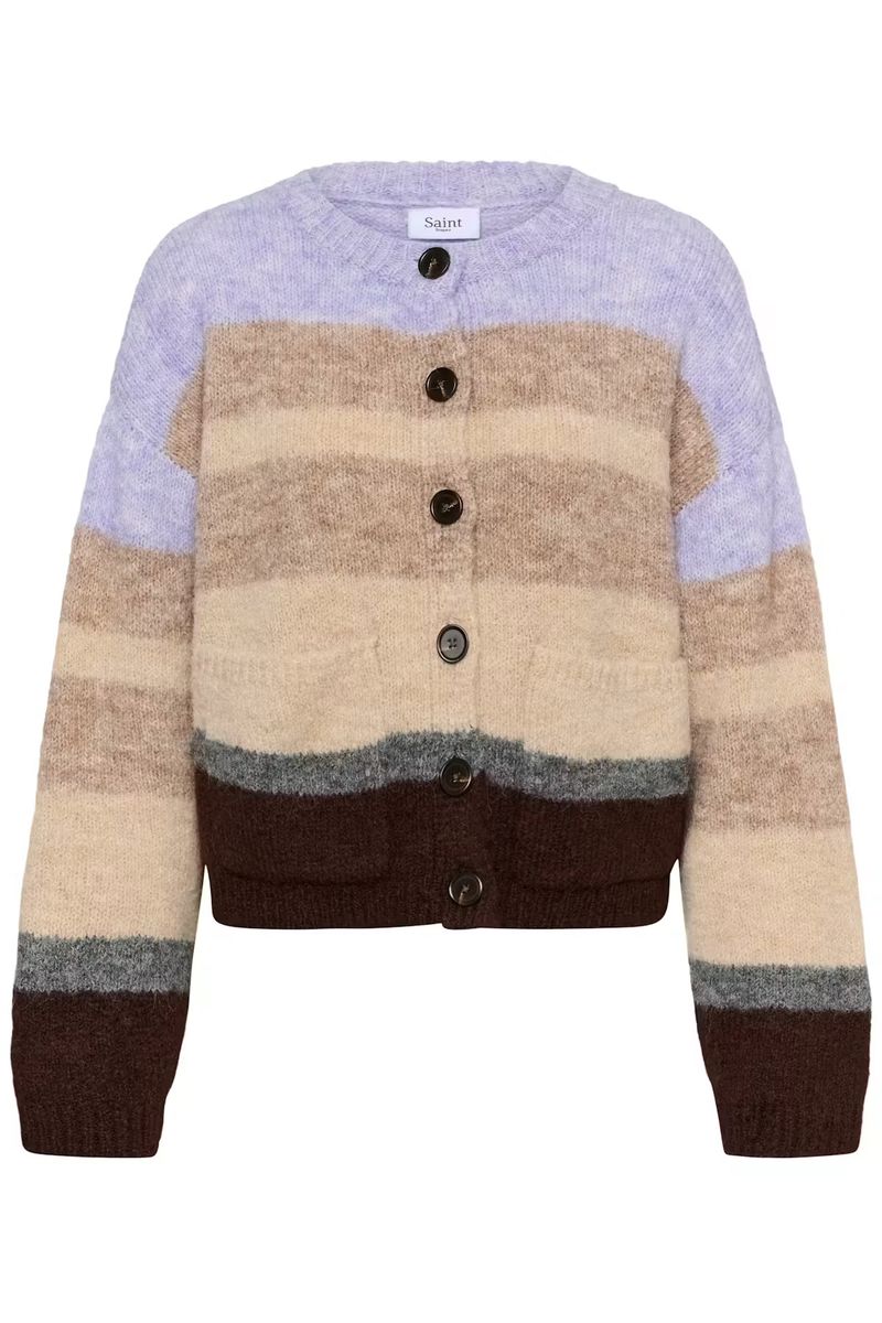 Seraphina SZ Cardigan, brun/beige/lavendel
