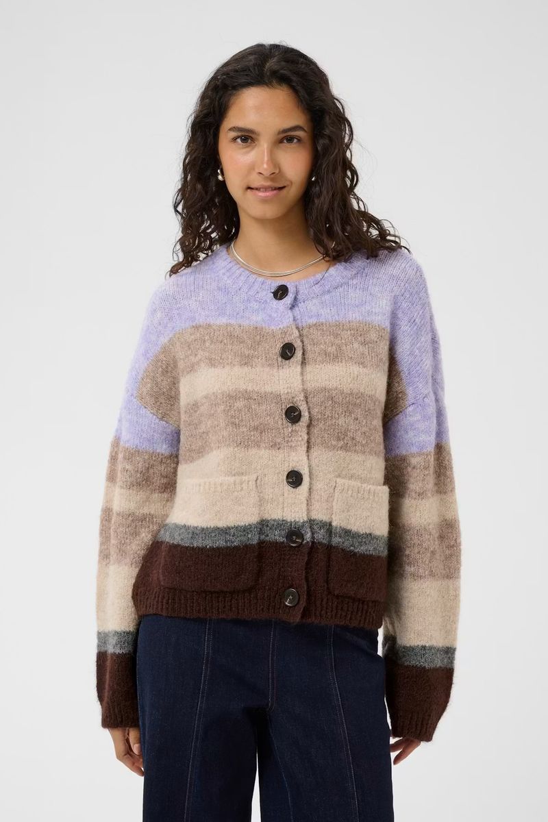 Seraphina SZ Cardigan, brun/beige/lavendel