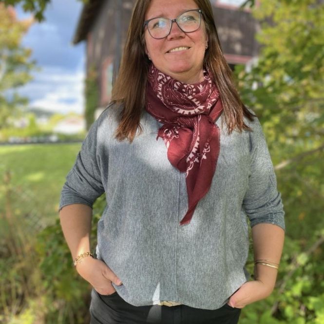 Hovedbilde Genser i viskose - gråmelert
