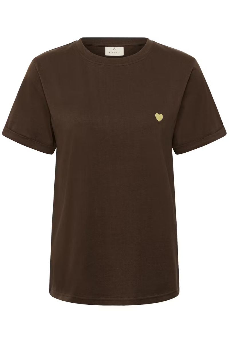 KA Heart T-skjorte, Coffee Bean
