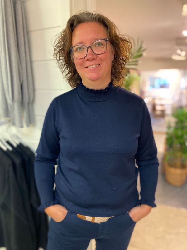 Genser m/turtleneck, marineblå