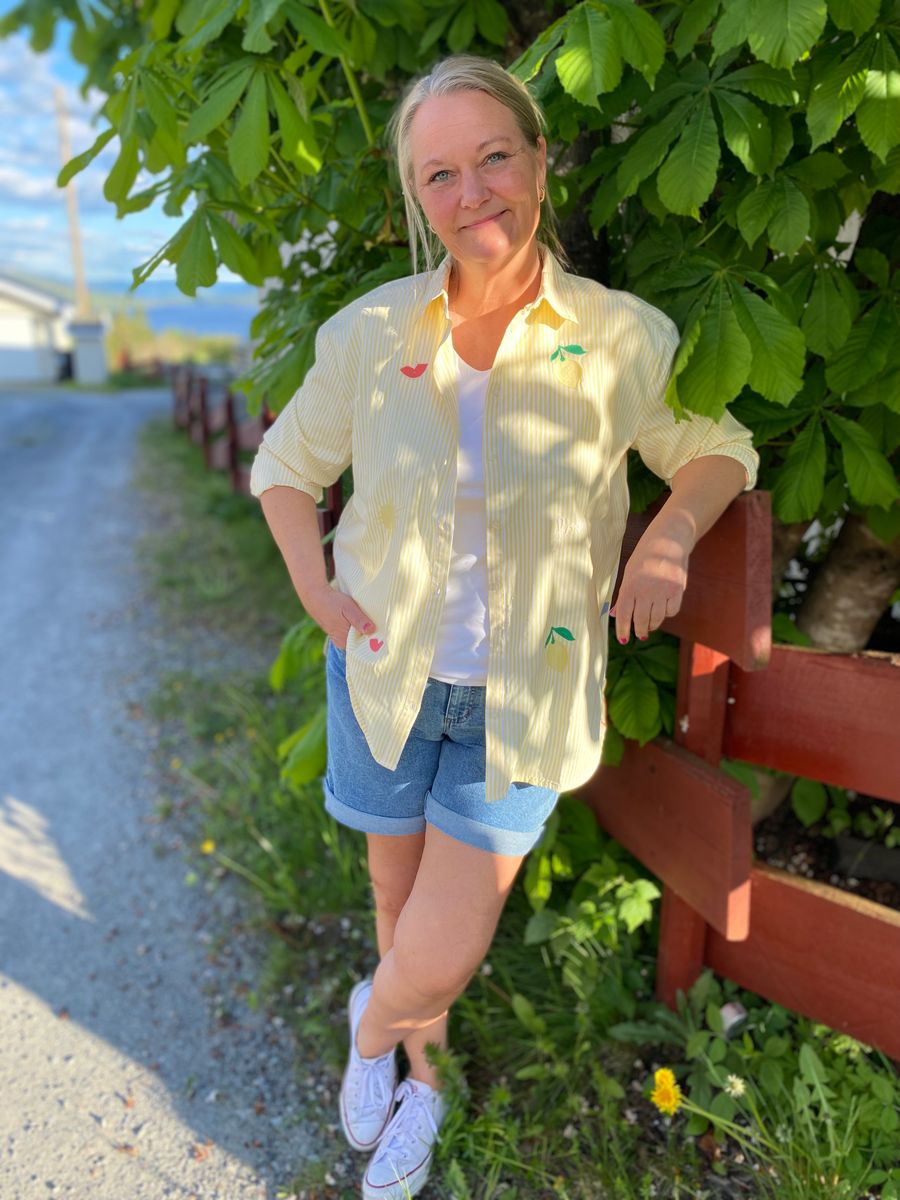 Zytta SZ skjorte, Lemon ice stripe