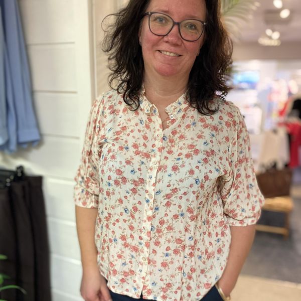 Hovedbilde Fiona bluse, rosa blomster