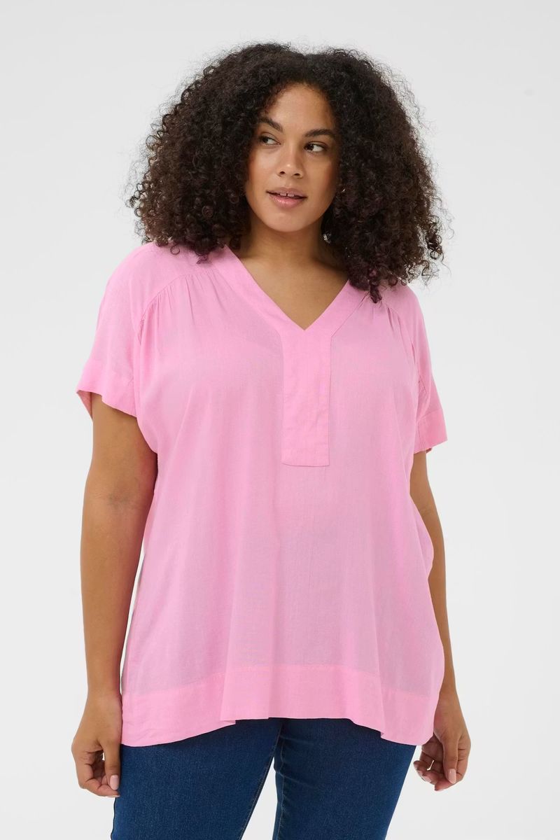 KC Mille lin bluse, Pink frosting